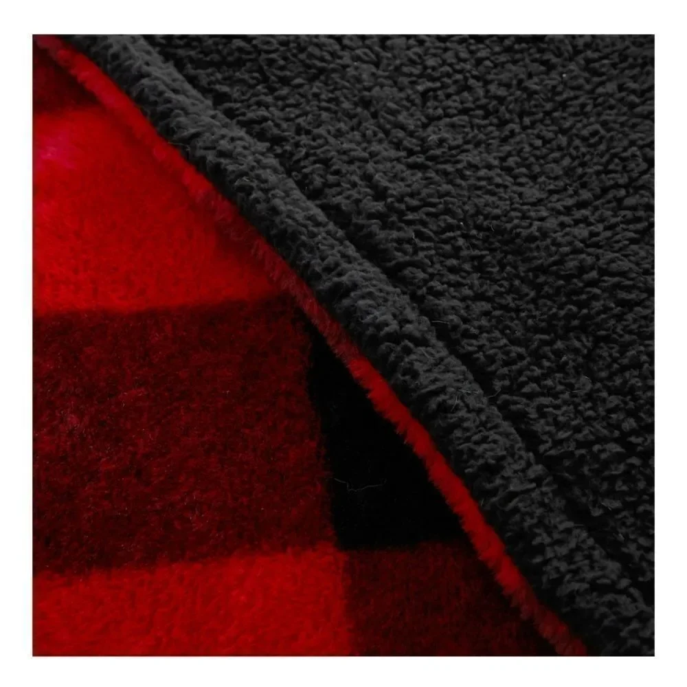 NWT Dearfoams Cozy Flannel Plush Buffalo Check Plaid Blanket Throw 50